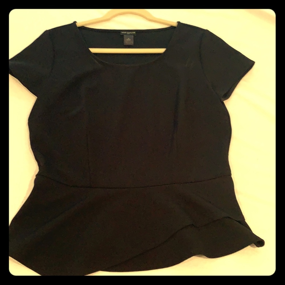 Black peplum top